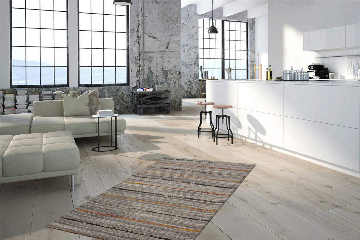 Kayoom Kurzflorteppich Duarte 110 creme B/L: ca. 120x170 cm Duarte 110 - orange/creme (120,00/170,00cm) - Kayoom