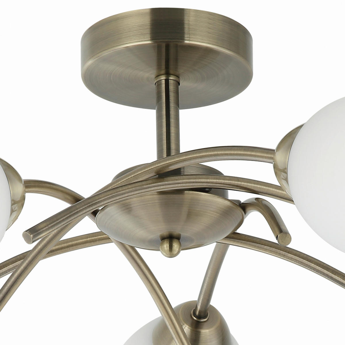 Lamkur Deckenleuchte DONNA 45474 oxidgrün Glas Metall H/L: ca. 26x45 cm E27 5 Brennstellen Donna - oxidgrün (45,00cm) - Lamkur