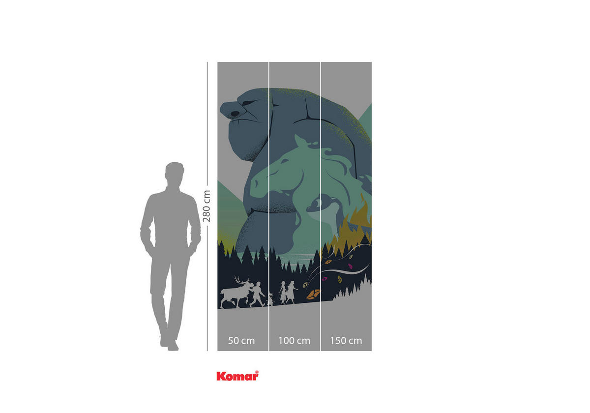 Komar Fototapete Frozen Adventure IADX3-033 Frozen grün B/H: ca. 150x280 cm Frozen Adventure IADX3-033 - grün (150,00/280,00cm) - Komar