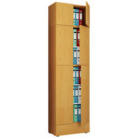 Büroschrank Lona buche Nachbildung weiß B/H/T: ca. 70x240x39 cm Lona - weiß/buche (70,00/240,00/39,00cm) - VCM Möbel