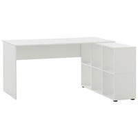 Eckschreibtisch Serie 400 perlweiß Optik B/H/T: ca. 150x73,6x121,6 cm Serie 400 - (150,00/73,60/121,60cm) - Möbelpartner