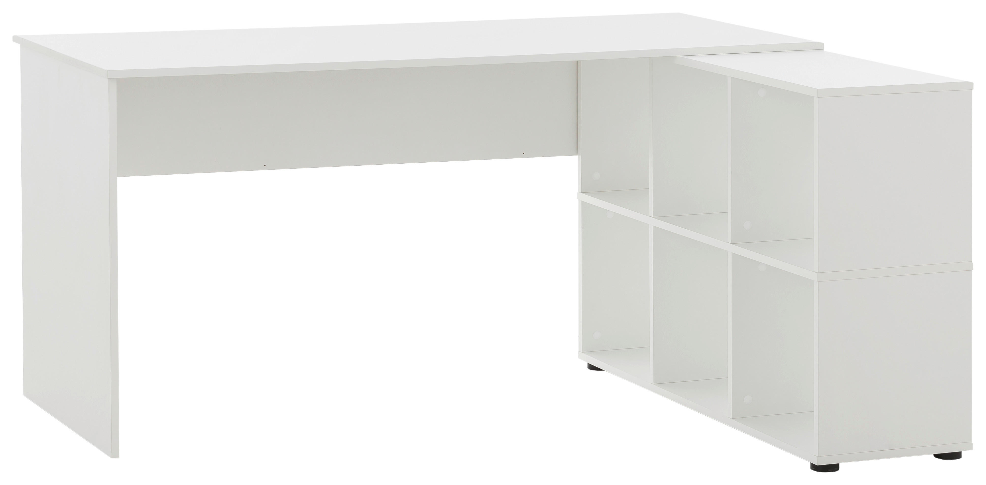 Eckschreibtisch Serie 400 perlweiß Optik B/H/T: ca. 150x73,6x121,6 cm