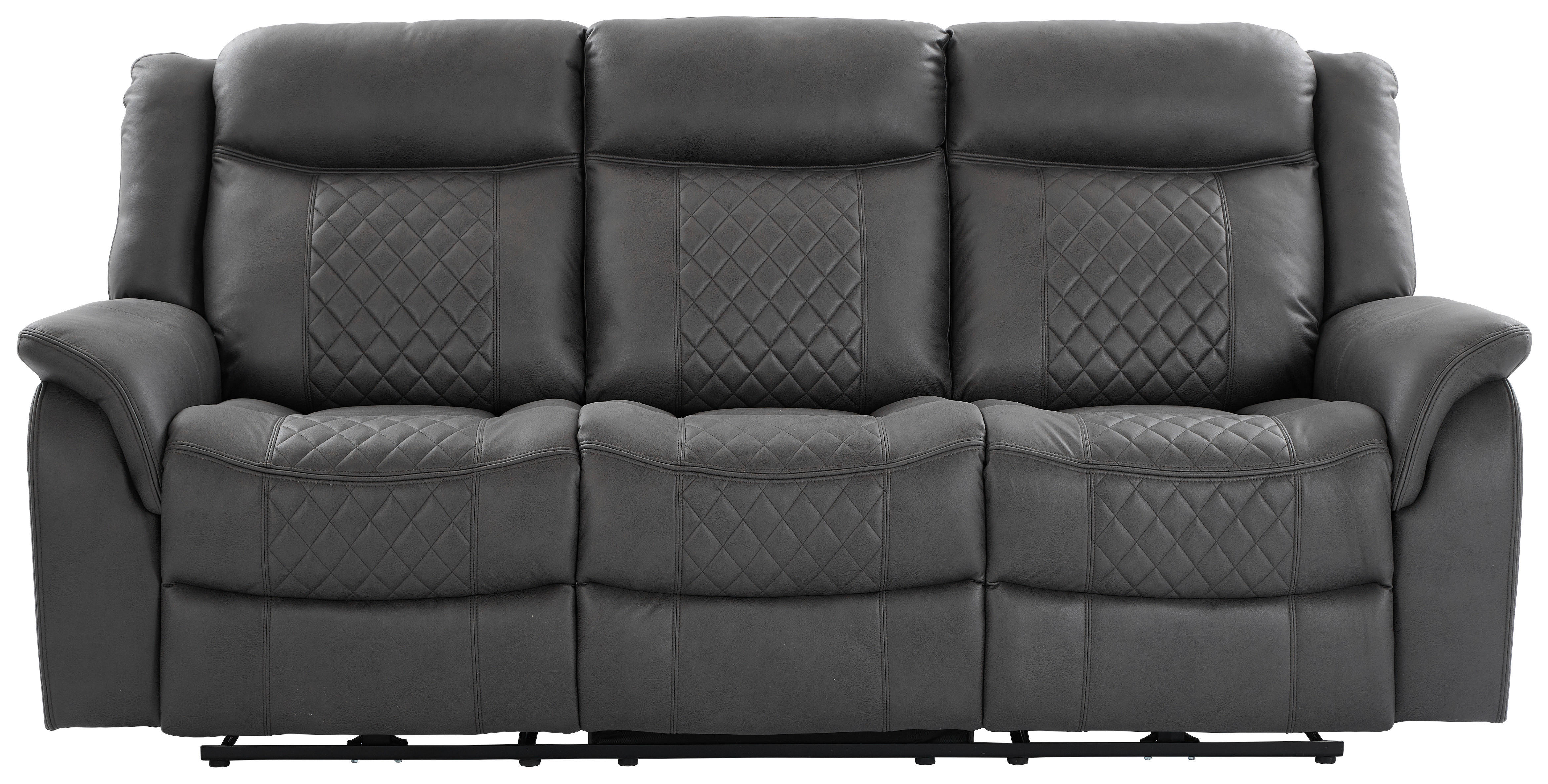 Thumbnail - Sofa Pedro grau Microfaser B/H/T: ca. 220x108x94 cm