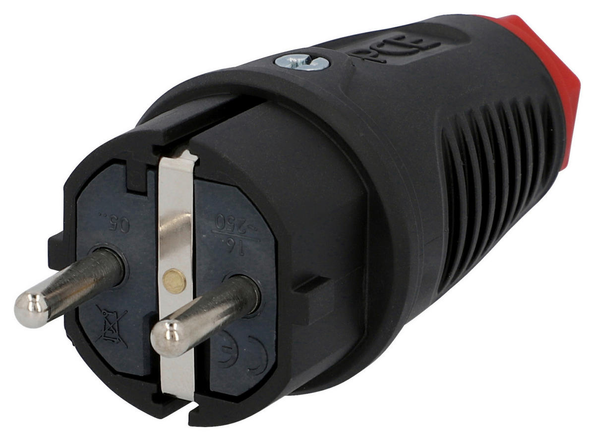 Schuko-Stecker schwarz Schuko-Stecker - schwarz