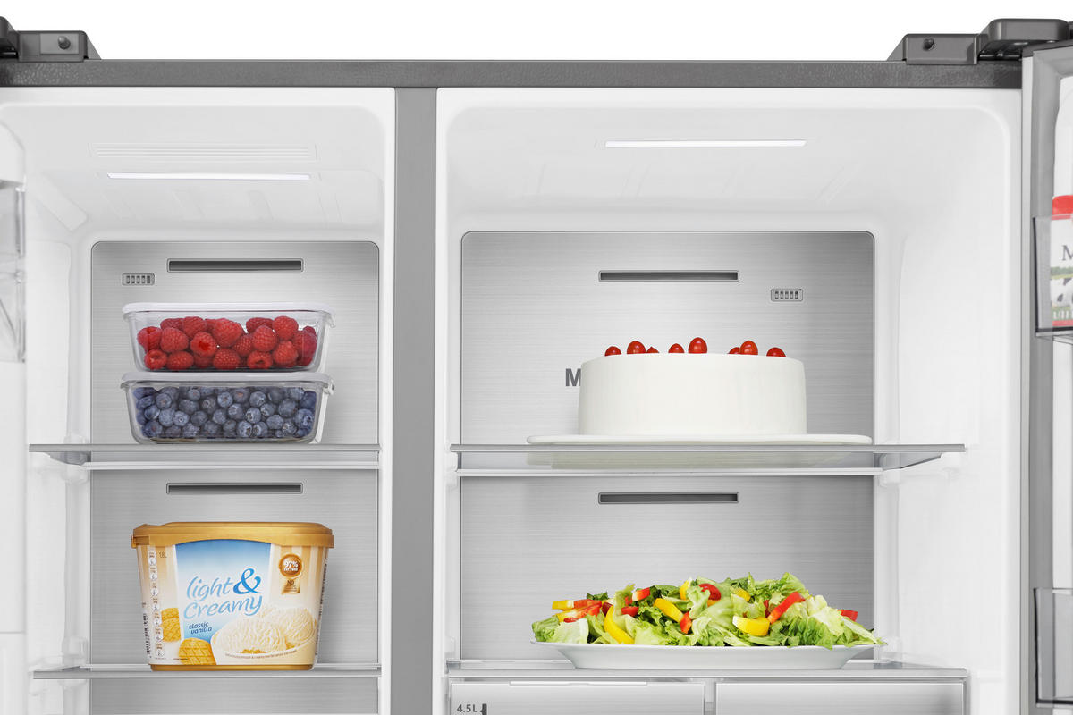 Hisense Side-by-Side RS818N4TIE Inox B/H/T: ca. 91x179x73 cm Side-by-Side_RS818N4TIE - Inox (91,00/179,00/73,00cm) - Hisense
