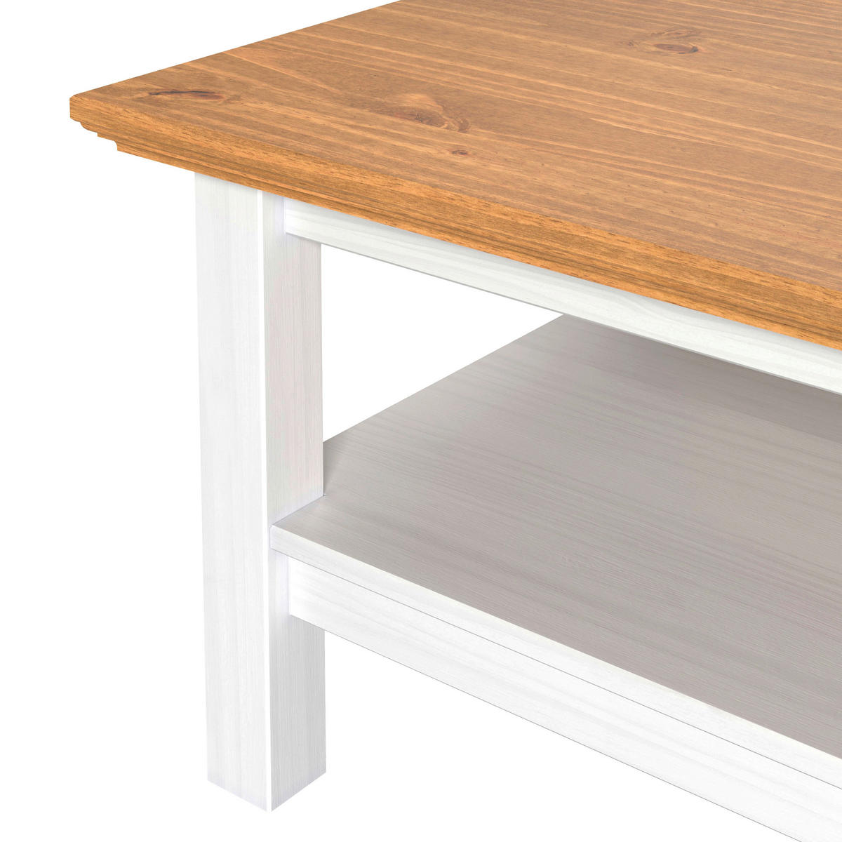Couchtisch Breda B/H/T: ca. 107x45x76 cm Breda - weiß/honig (107,00/45,00/76,00cm)