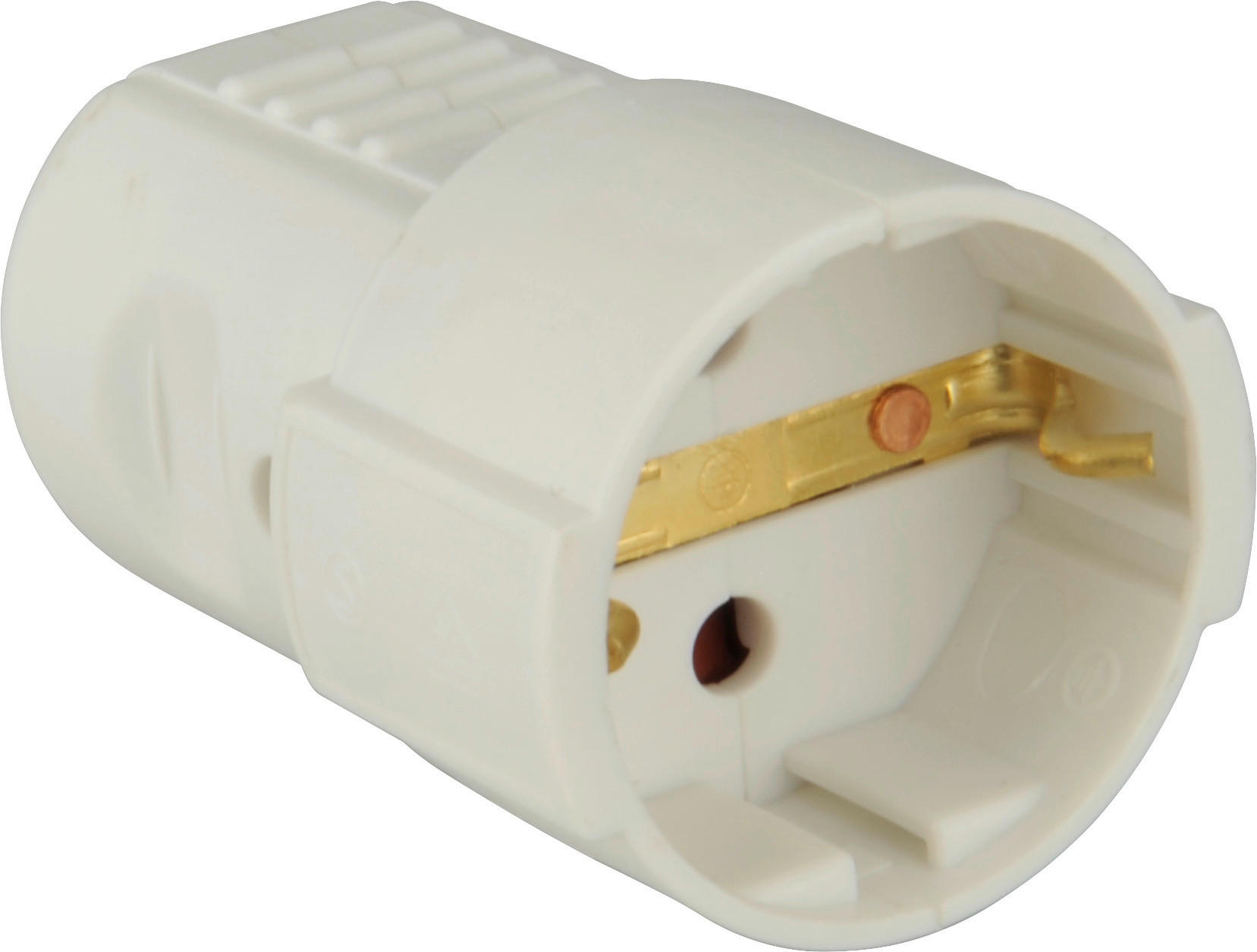 UniTec Schuko-Kupplung weiß ca. 250 V Schuko-Kupplung - weiß - UniTec