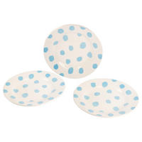 CASA SAMANTHA Teller SABOR blau Steinzeug 3 tlg. SABOR - blau/weiß (26,00cm) - CASA SAMANTHA