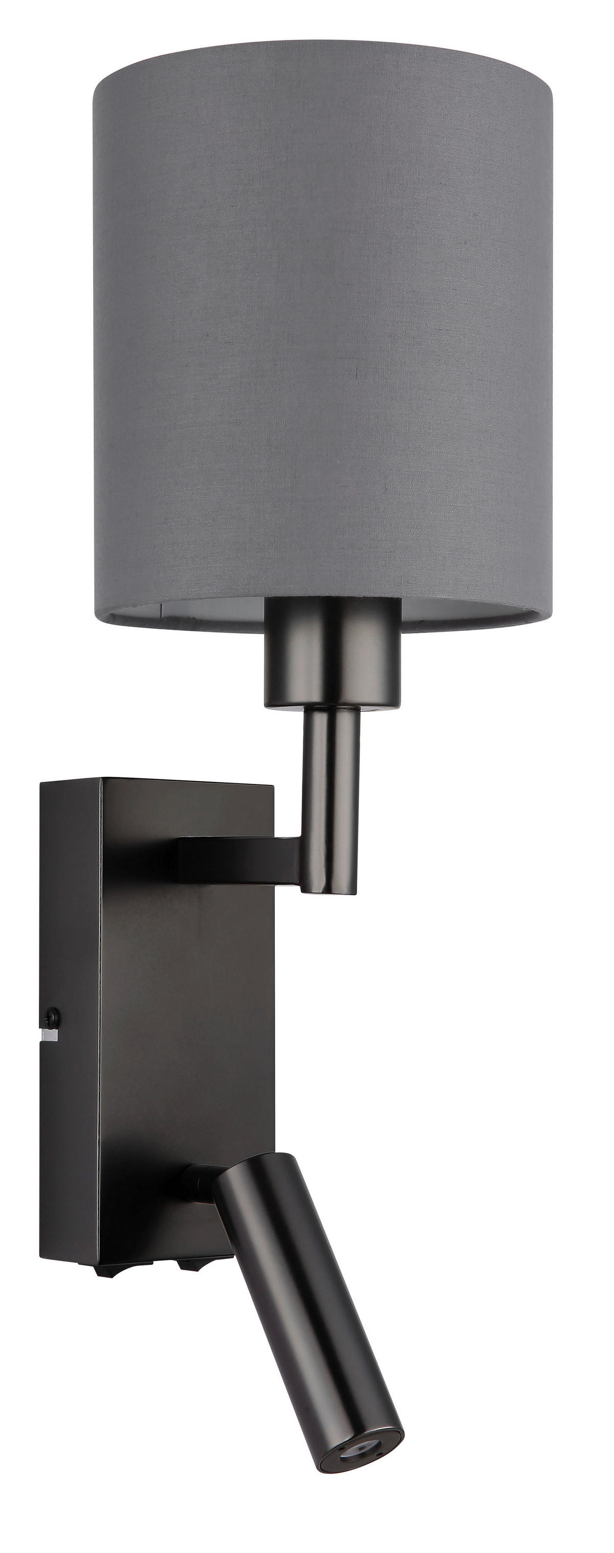 GLOBO Wandleuchte grau schwarz Metall B/H/L: ca. 17x45,5x15 cm E27 2 Brennstellen Zamora - schwarz/grau (15,00/17,00/45,50cm) - GLOBO