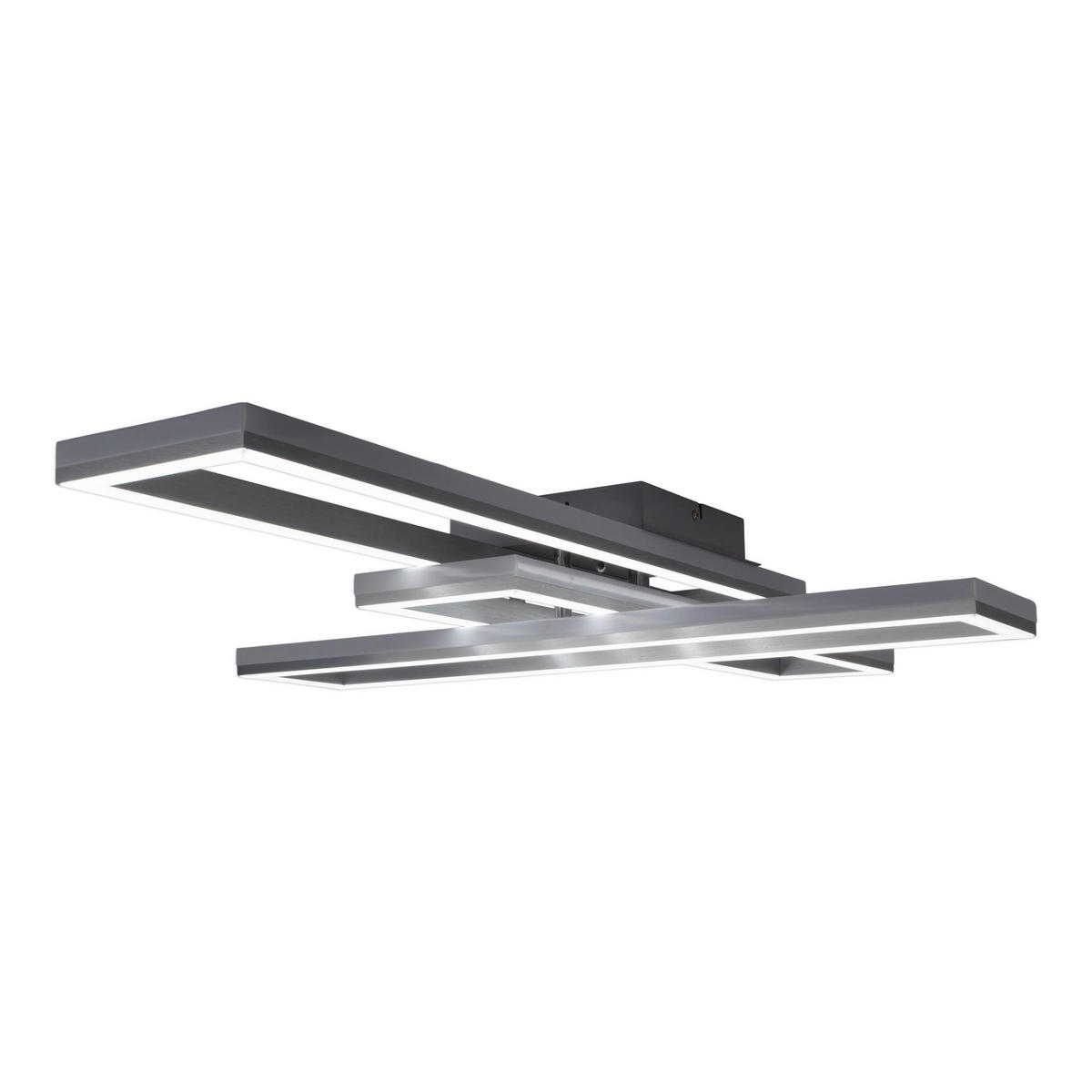 Näve Leuchten Deckenleuchte 1403060 Alu Kunststoff Metall B/H/T: ca. 60x11x95 cm null 6 Brennstellen Bantry - Alu (60,00/11,00/95,00cm) - Näve Leuchten