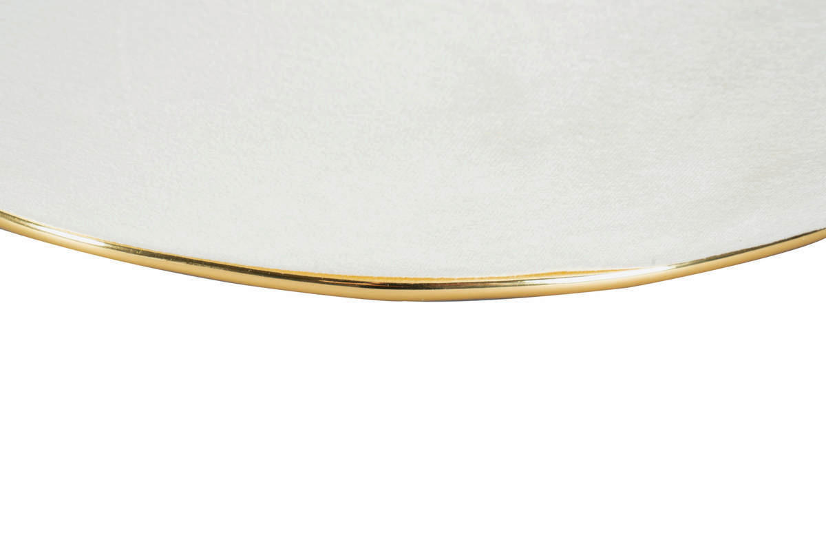 360 Living Hocker Contessa 100 elfenbein gold B/H/T: ca. 60x42,5x60 cm Contessa 100 - gold/elfenbein (60,00/42,50/60,00cm) - 360 Living