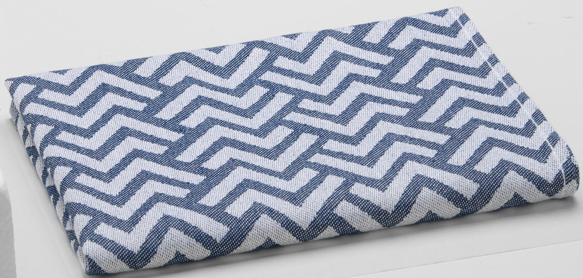Geschirrtuch Geschirrtuch 50x70cm ZickZack - blau (50,00/70,00cm)