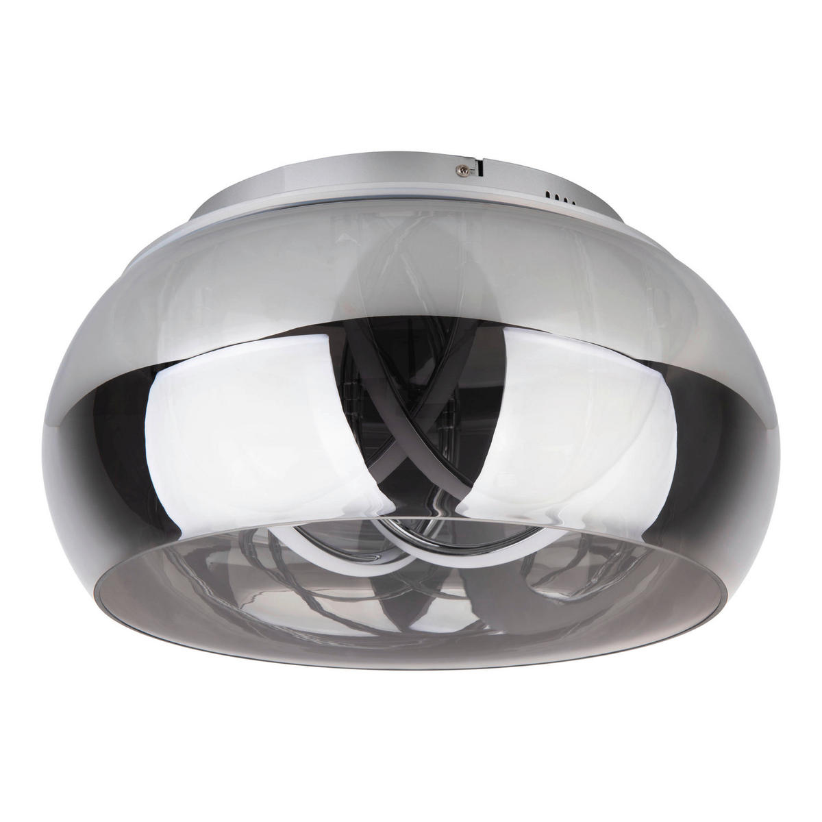 Näve Leuchten LED-Deckenleuchte Chrom Metall Glas B/H/T/D: ca. 45x23,5x45x45 cm MALOU - Chrom (45,00/23,50/45,00cm) - Näve Leuchten