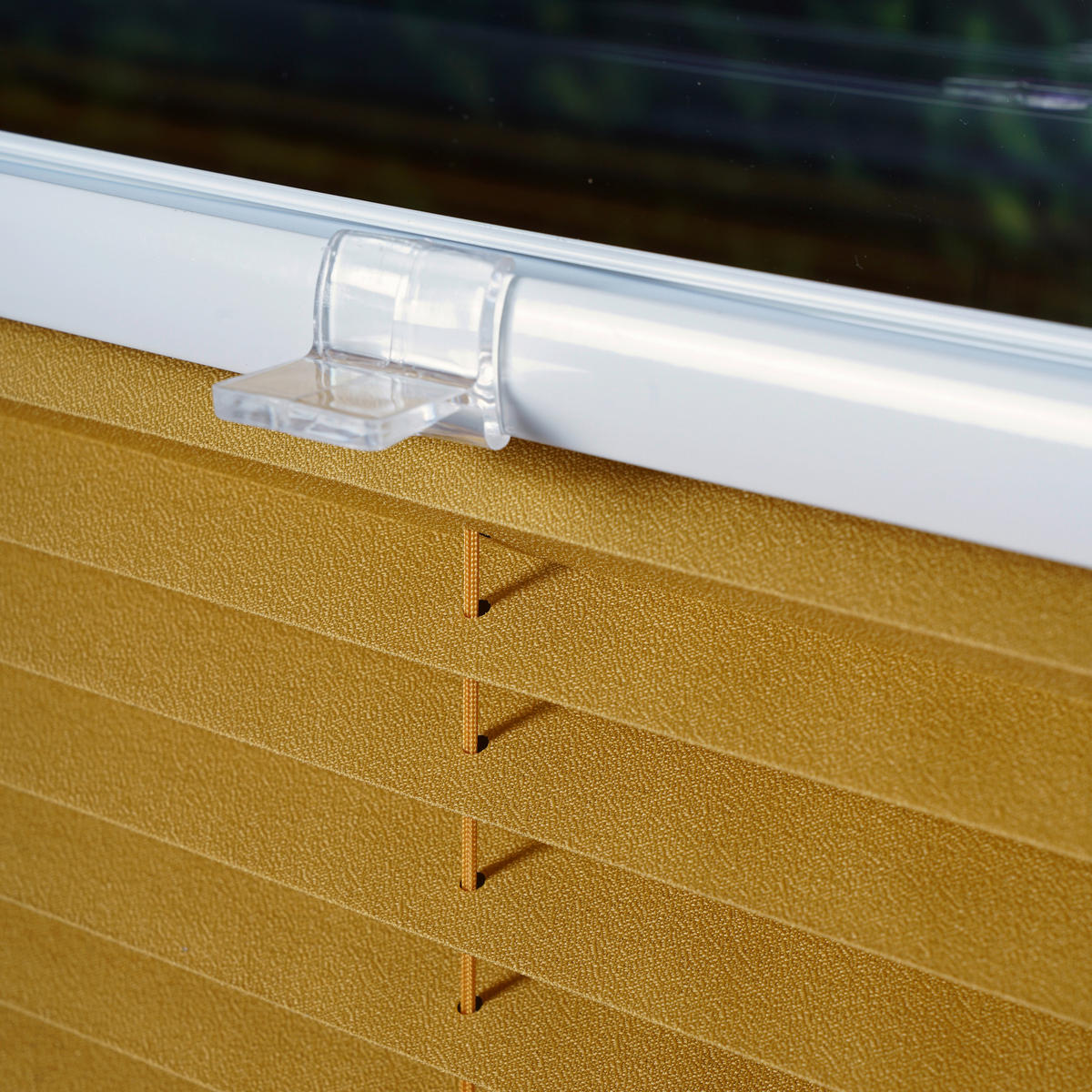 Hochwertiges Klemmplissee gold B/L: ca. 50x130 cm Hochwertiges_Klemmplissee_Free - gold/ocker (50,00/130,00cm)