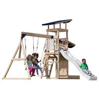 AXI Spielturm Malik weiß B/H/L: ca. 345x270x336 cm Malik - braun/weiß (336,00/345,00/270,00cm) - AXI