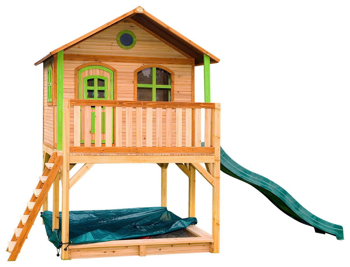 AXI Spielhaus Marc braun B/H/L: ca. 432x293x212 cm Marc - braun/grün (212,00/432,00/293,00cm) - AXI