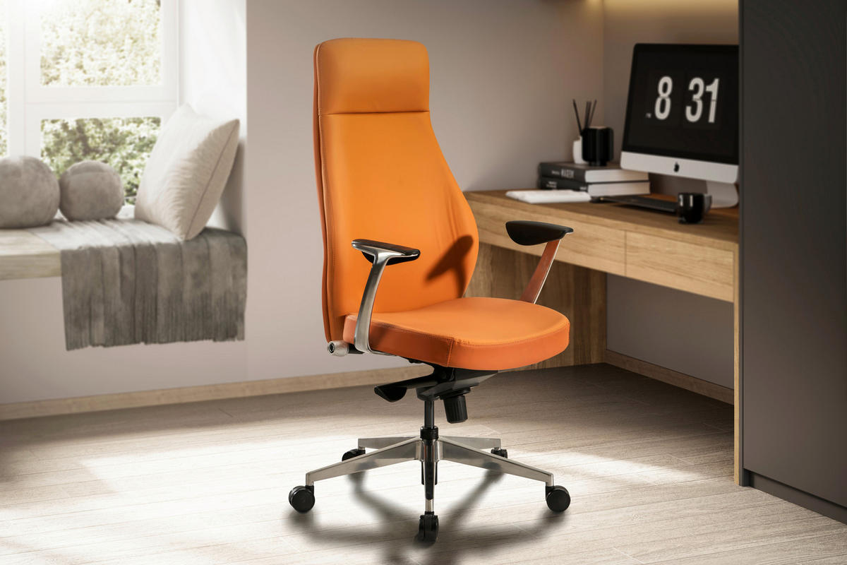 Drehstuhl braun Bürostuhl - braun (74,00/125,00/74,00cm) - Amstyle