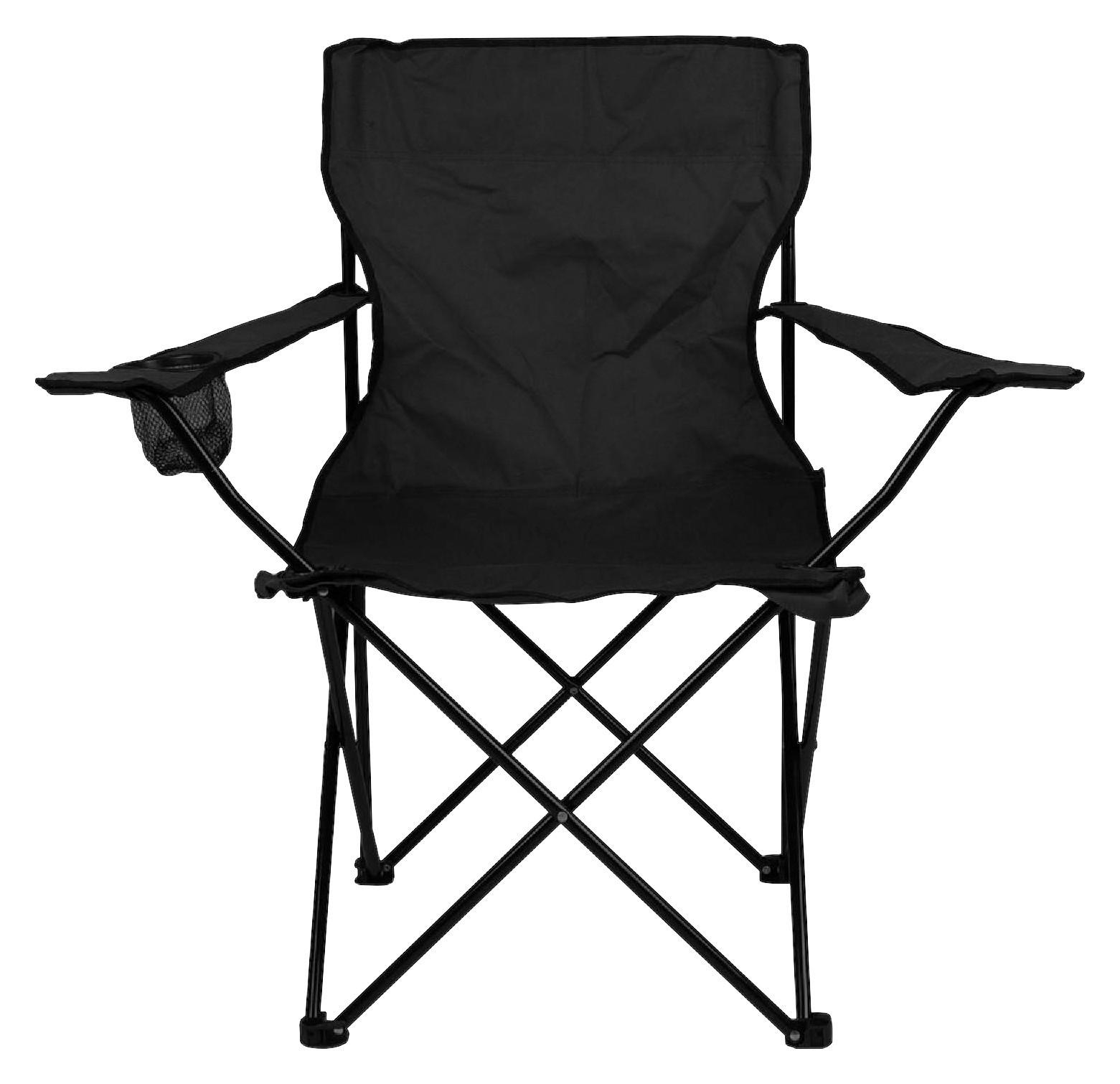 VCM Campingstuhl schwarz Polyester-Mischgewebe B/H/T: ca. 85x85x50 cm Campingstuhl - schwarz (85,00/85,00/50,00cm) - VCM