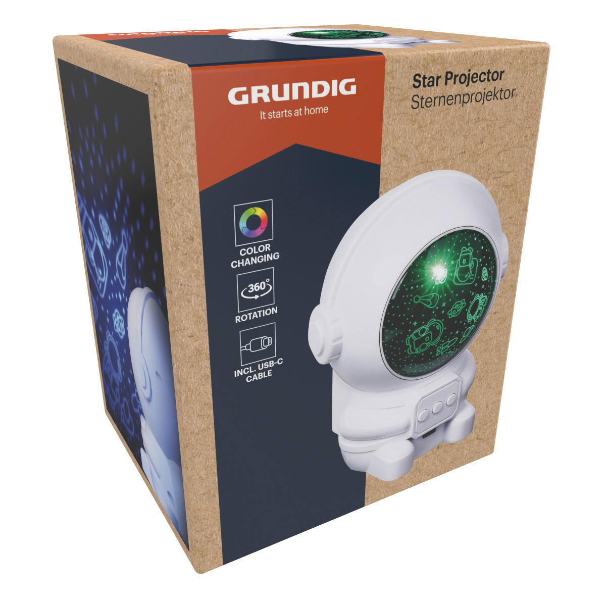 Grundig Sternen-Projektor B/H/L: ca. 9x7x14 cm Sternen-Projektor_Astronaut - (14,00/9,00/7,00cm) - Grundig
