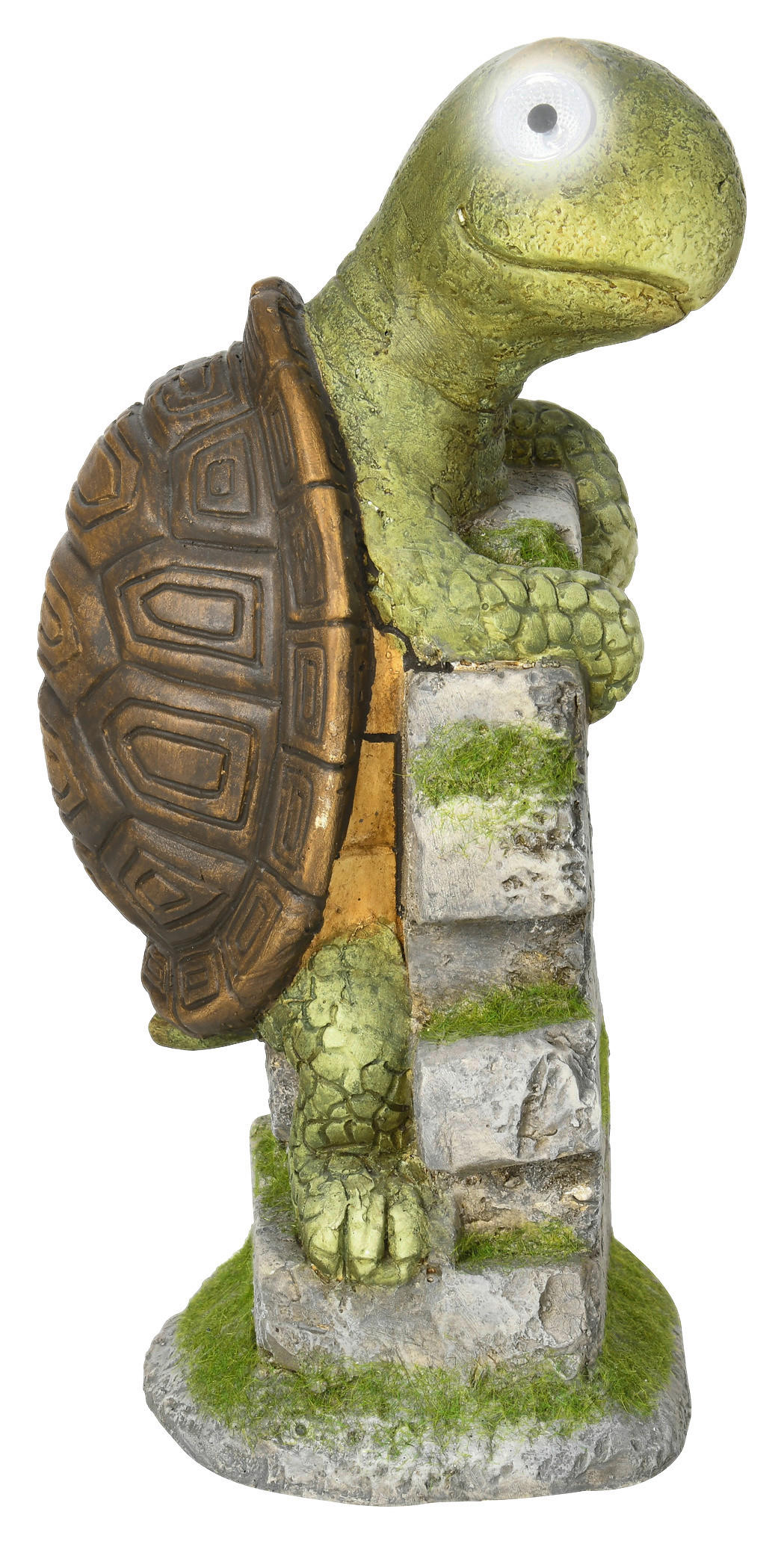 Outsunny Gartenstatue mit LED-Beleuchtung Gartenstatue_mit_LED-Beleuchtung - natur (17,50/18,50/36,50cm) - Outsunny