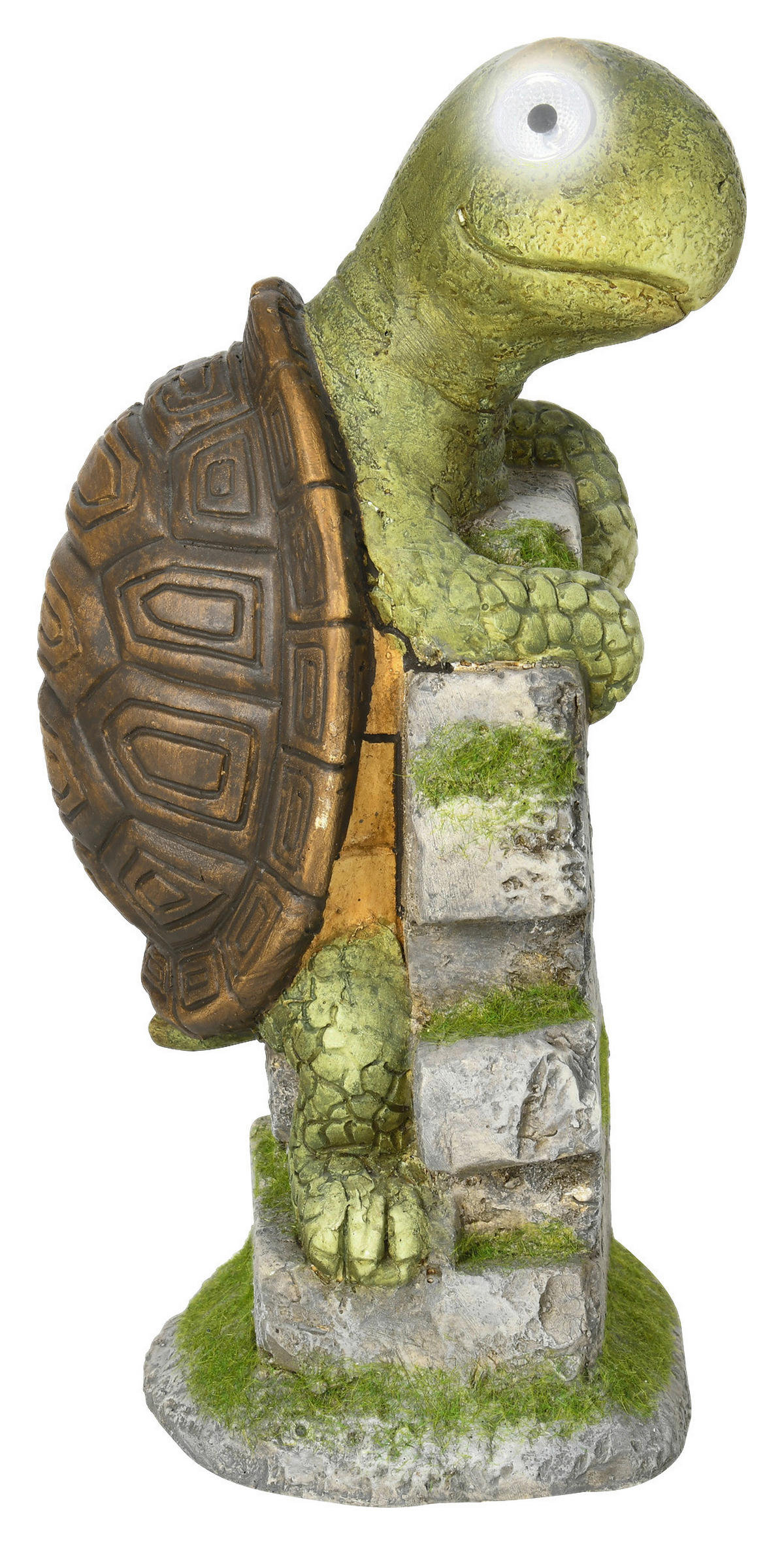 Outsunny Gartenstatue mit LED-Beleuchtung Gartenstatue_mit_LED-Beleuchtung - natur (17,50/18,50/36,50cm) - Outsunny