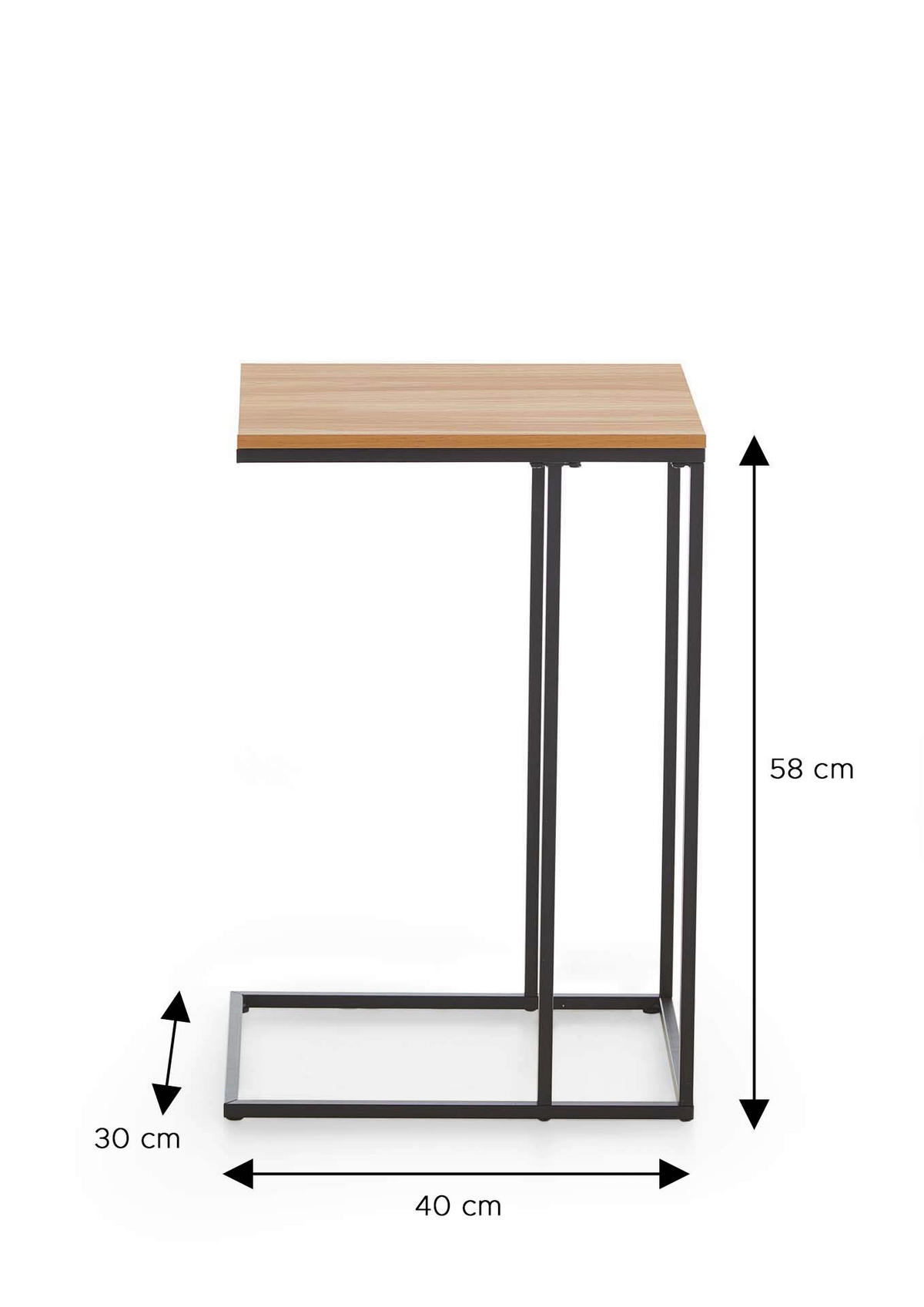 Couchtisch schwarz Artisan Nachbildung B/H/T: ca. 30x58x40 cm KLEINMÖBEL Couchtisch - schwarz (30,00/58,00/40,00cm) - xonox.home