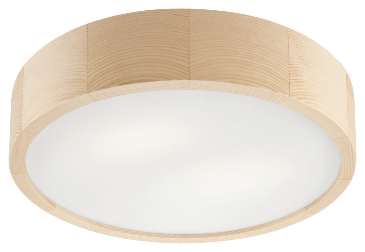 Lamkur Deckenleuchte EVELINE 38032 kiefer Holz Glas H/L: ca. 8x37 cm E27 2 Brennstellen Eveline - kiefer (37,00cm) - Lamkur