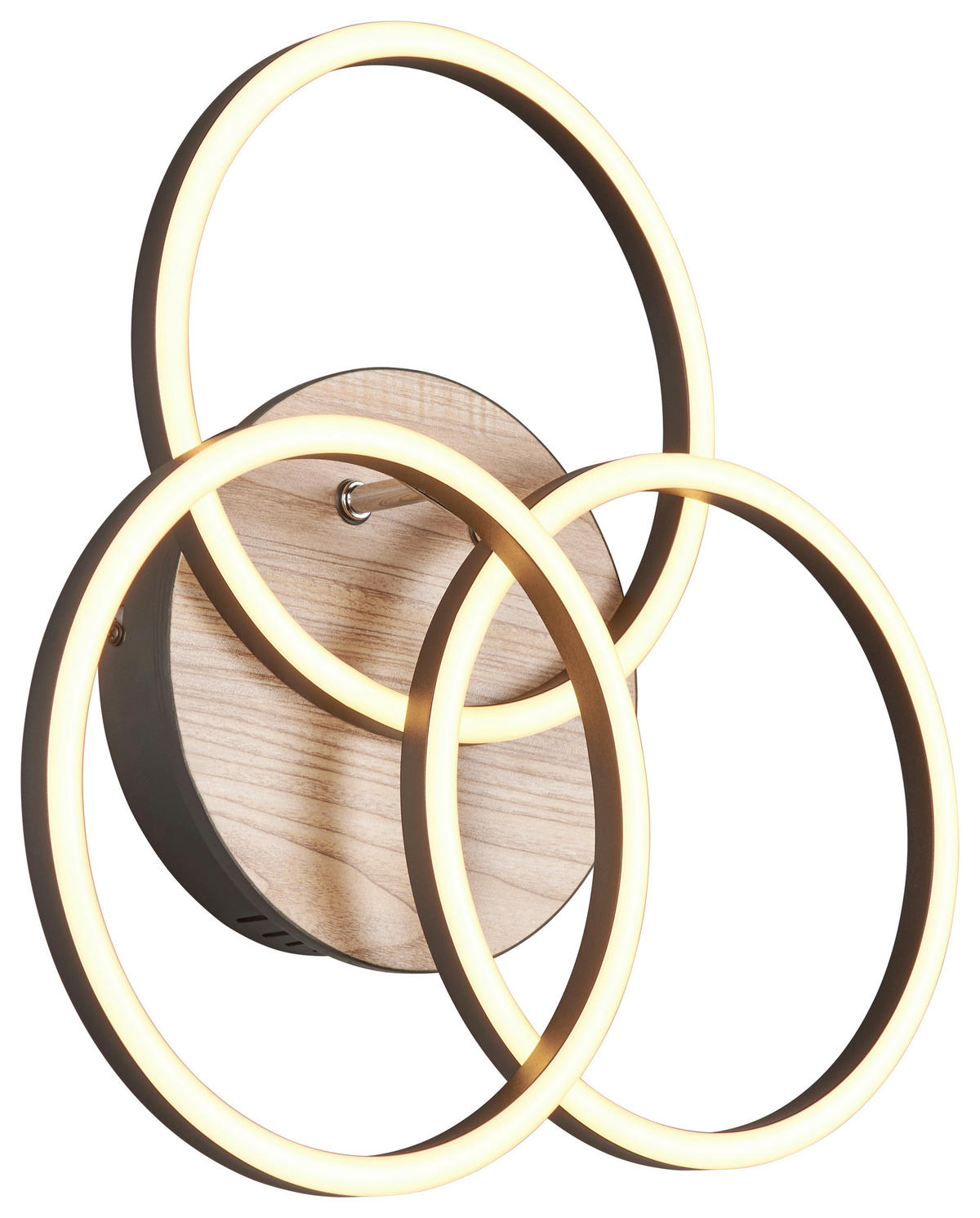 Reality LED-Deckenleuchte R62823135 Circle schwarz MDF Acryl Metall B/H: ca. 43x9 cm 1 Brennstellen Circle - schwarz (43,00/9,00cm) - Reality