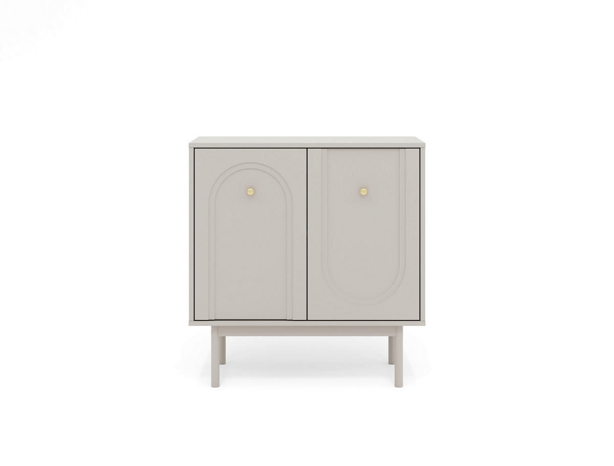Kommode MAZOMA Eiche Kaschmirgrau Nachbildung gold Optik B/H/T: ca. 79x82x39 cm MAZOMA - gold/Eiche (79,00/82,00/39,00cm) - WIPMEB