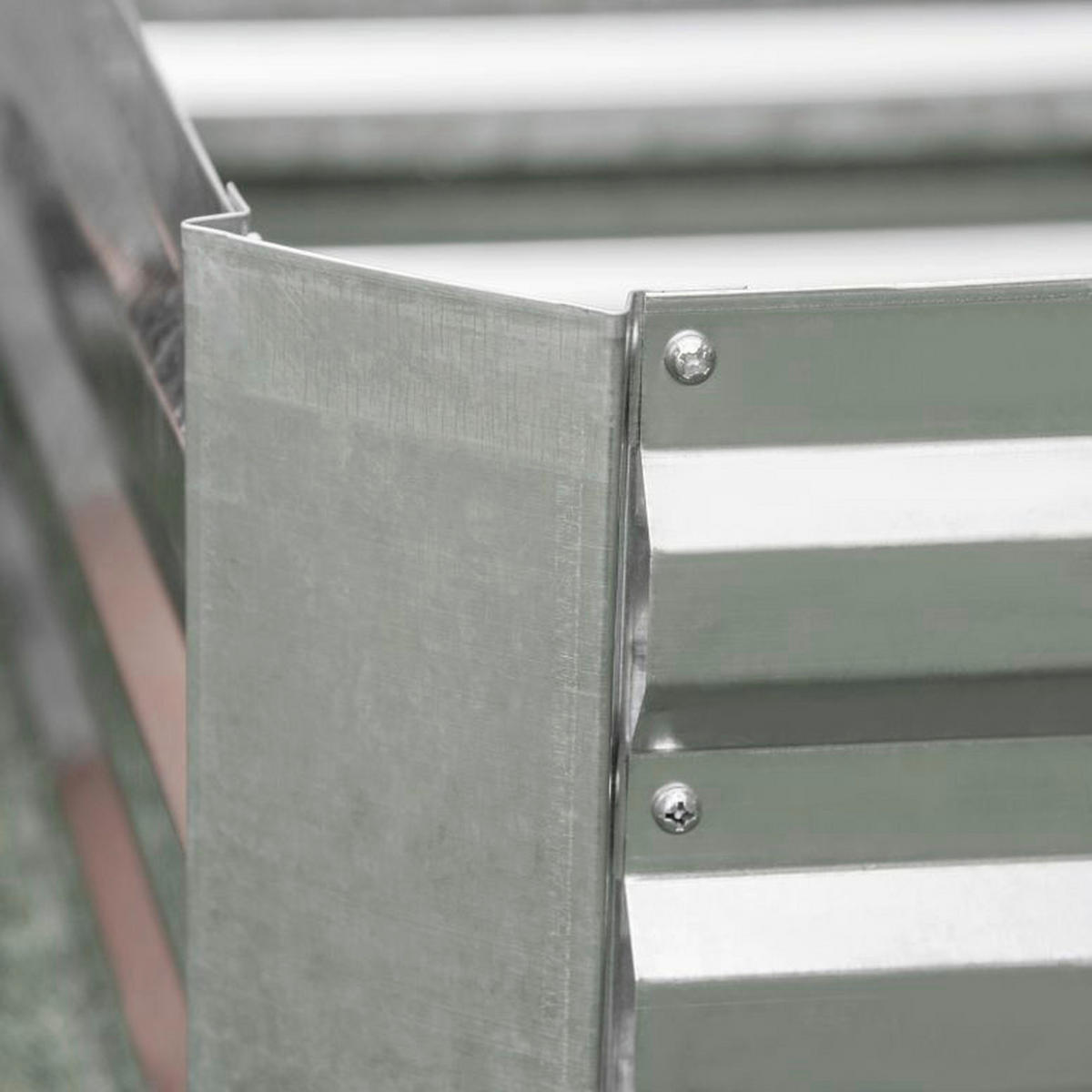 Outsunny Hochbeet silber Stahl H/T/L: ca. 30x90x120 cm Hochbeet 845-519 - silber (120,00cm) - Outsunny