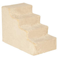PawHut Haustiertreppe beige Edelstahl B/H/L: ca. 35x60x44 cm Haustiertreppe - beige (44,00/35,00/60,00cm) - PawHut