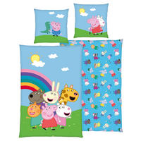 Baumwoll Wende Bettwäsche Peppa Pig Renforce Multi Baumwolle B/L: ca. 135x200 cm Peppa Pig - Multi (135,00/200,00cm)