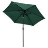 Outsunny Sonnenschirm grün Stahl B/H/L: ca. 270x235x270 cm Sonnenschirm_mit_Handkurbel - grün (270,00/270,00/235,00cm) - Outsunny