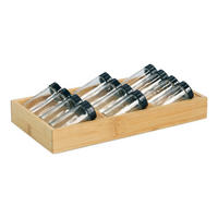 Zeller Gewürzeinsatz-Set schwarz Bambus B/H/L: ca. 20x9x38 cm Gewürzeinsatz-Set 13tlg. - hellbraun/schwarz (38,00/20,00/9,00cm) - Zeller