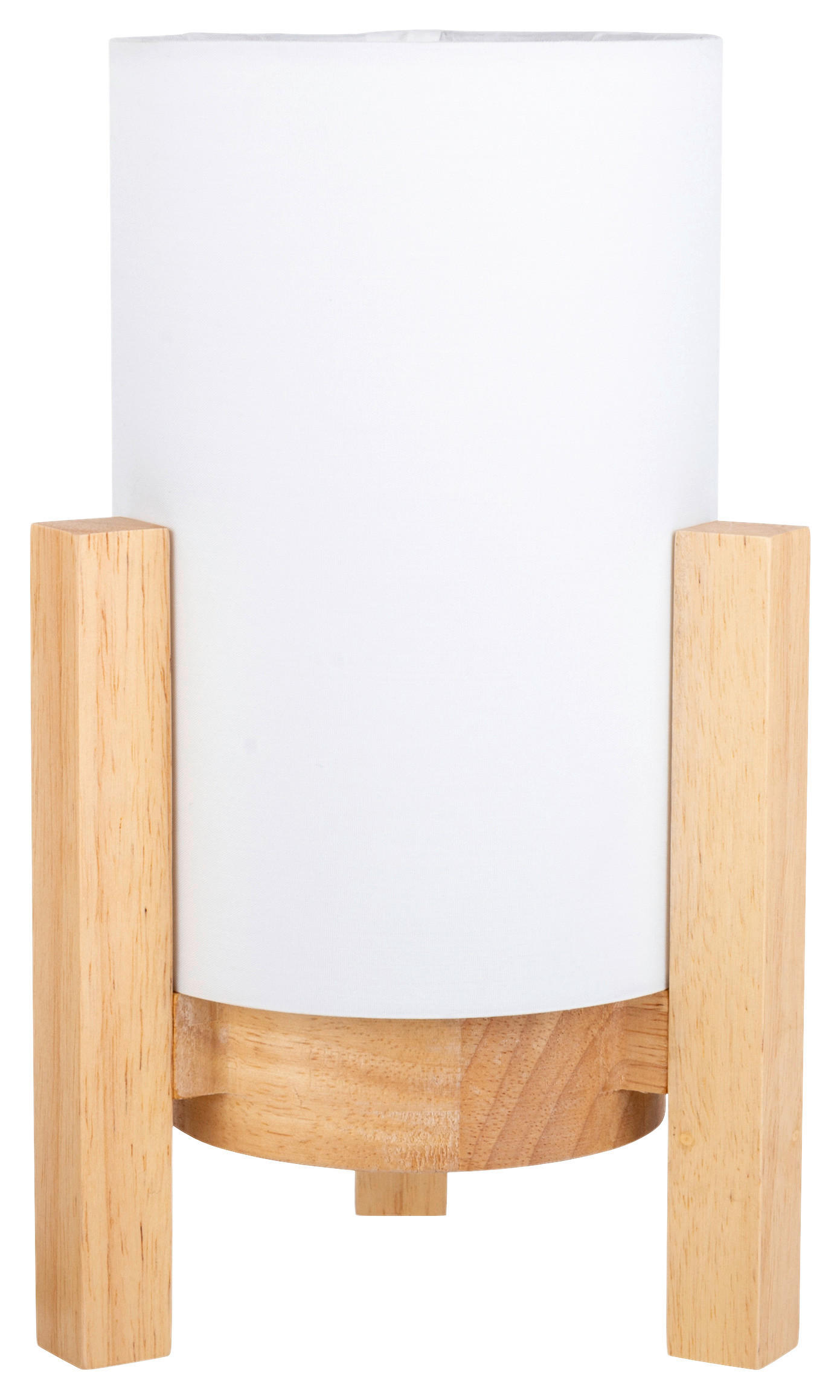 Näve Leuchten Tischleuchte 5305223 weiß Textil Holz B/H/T: ca. 16,2x25x16,2 cm null 1 Brennstellen Madita - weiß (16,20/25,00/16,20cm) - Näve Leuchten