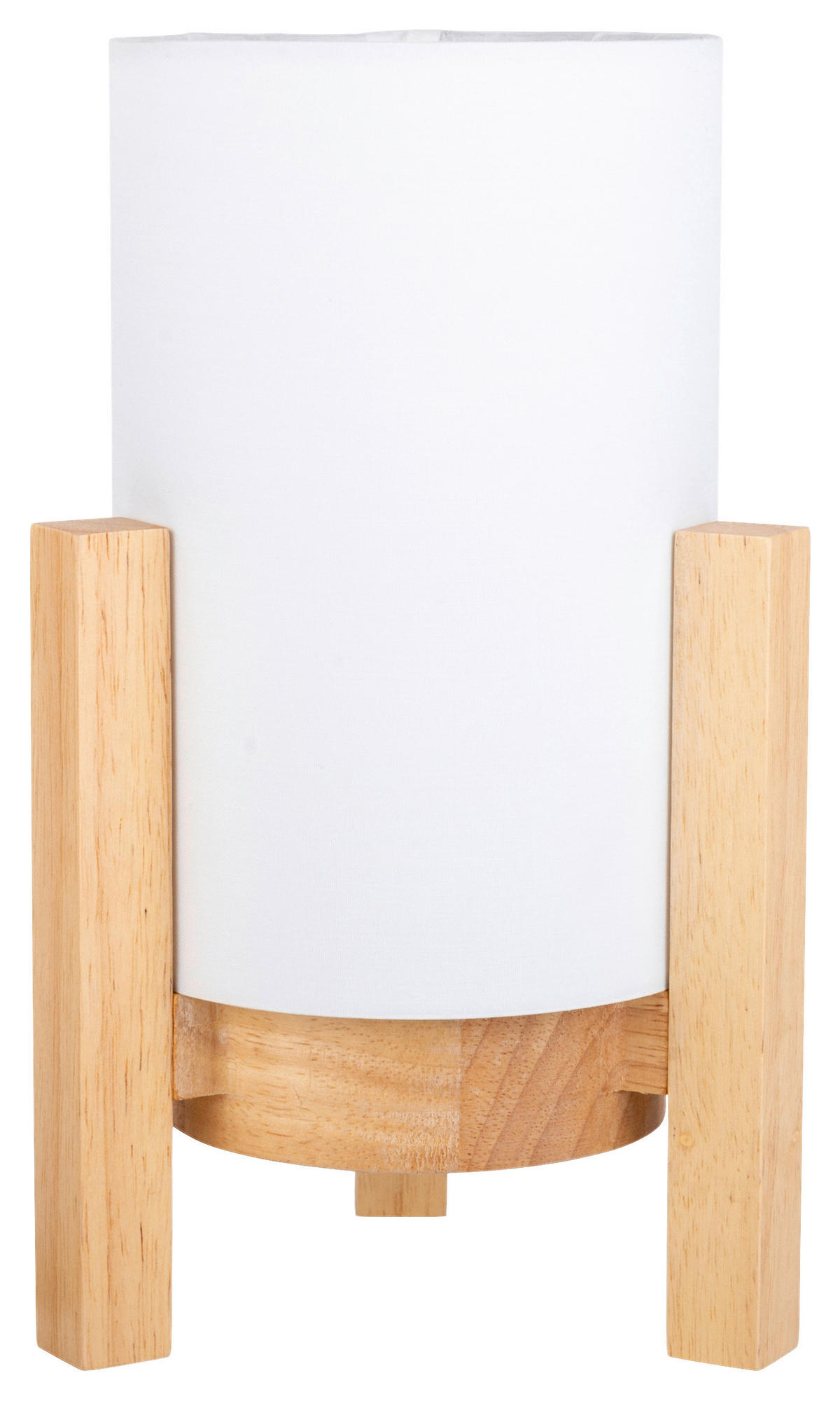 Näve Leuchten Tischleuchte 5305223 weiß Textil Holz B/H/T: ca. 16,2x25x16,2 cm null 1 Brennstellen Madita - weiß (16,20/25,00/16,20cm) - Näve Leuchten