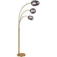 GLOBO Stehleuchte messing Glas Metall B/H/T: ca. 60x175x80 cm 3 Brennstellen 15345-3SMM - messing (60,00/175,00/80,00cm) - GLOBO
