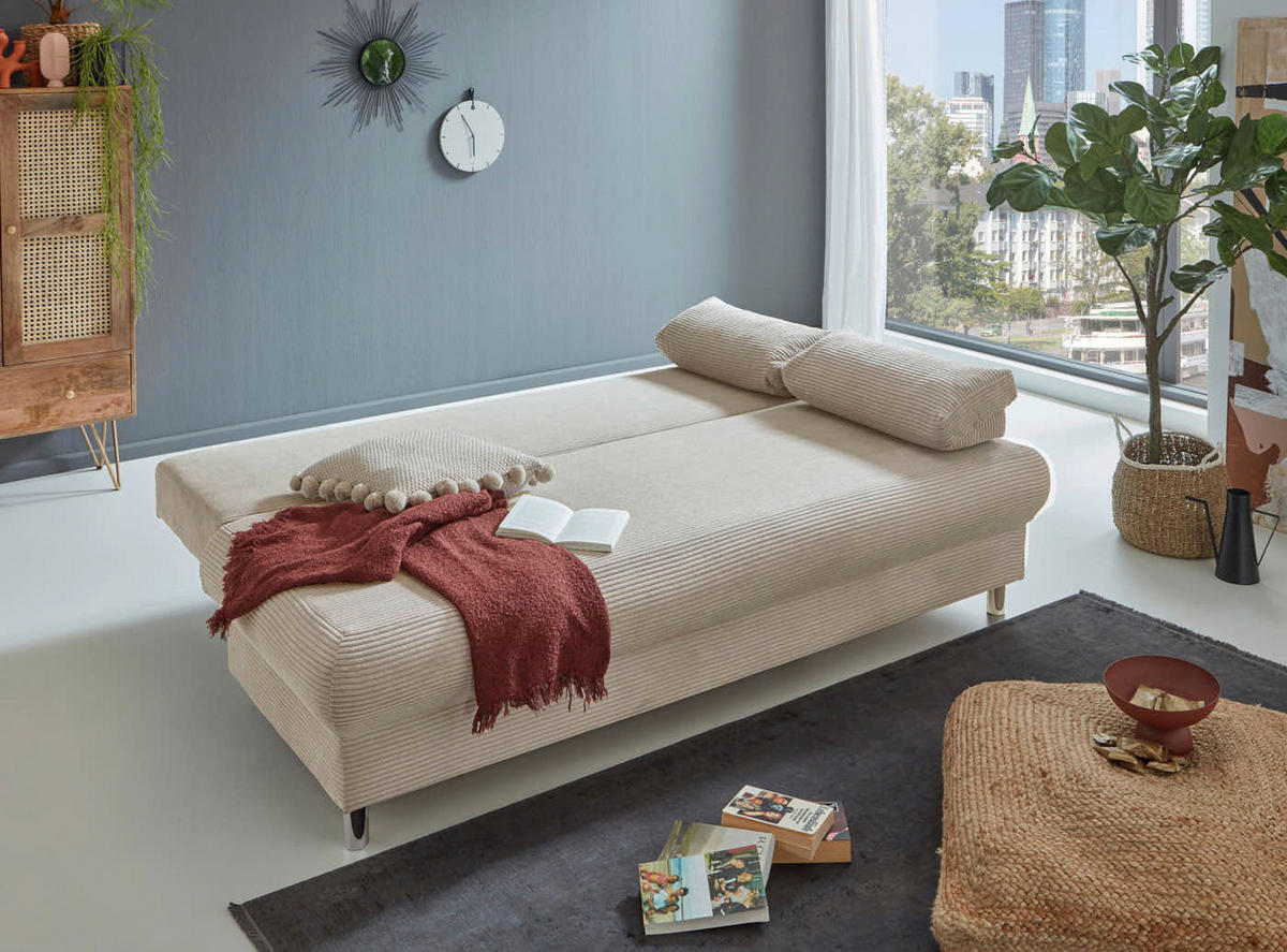 Schlafsofa Como beige B/H/T: ca. 196x90x93 cm Como - beige (196,00/90,00/93,00cm)