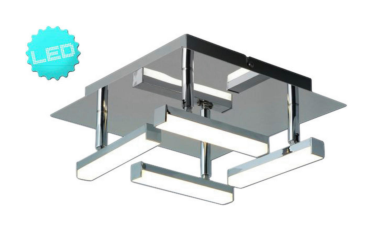 4 null Leuchten Deckenleuchte ▷ ca. bei online Brennstellen B/H/T: Acryl cm POCO 25x11x25 Metall kaufen NV1228542 Chrom Näve LED