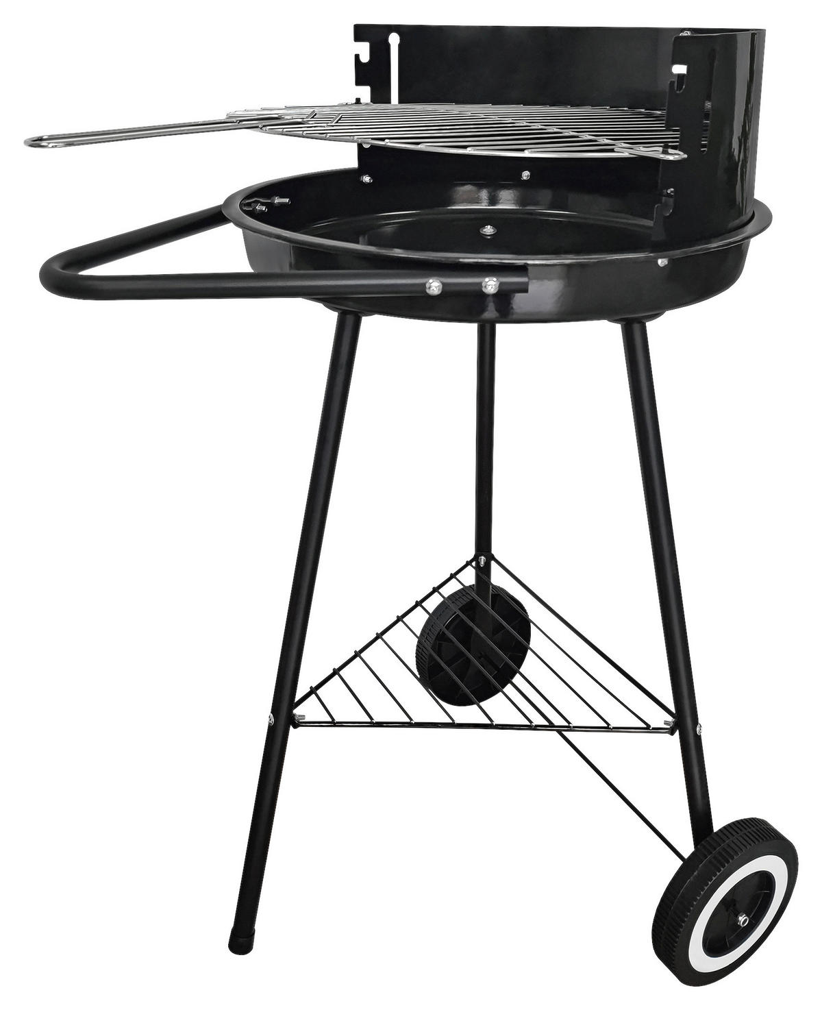 Grill Stahl Rundgrill_mit_Rädern - schwarz