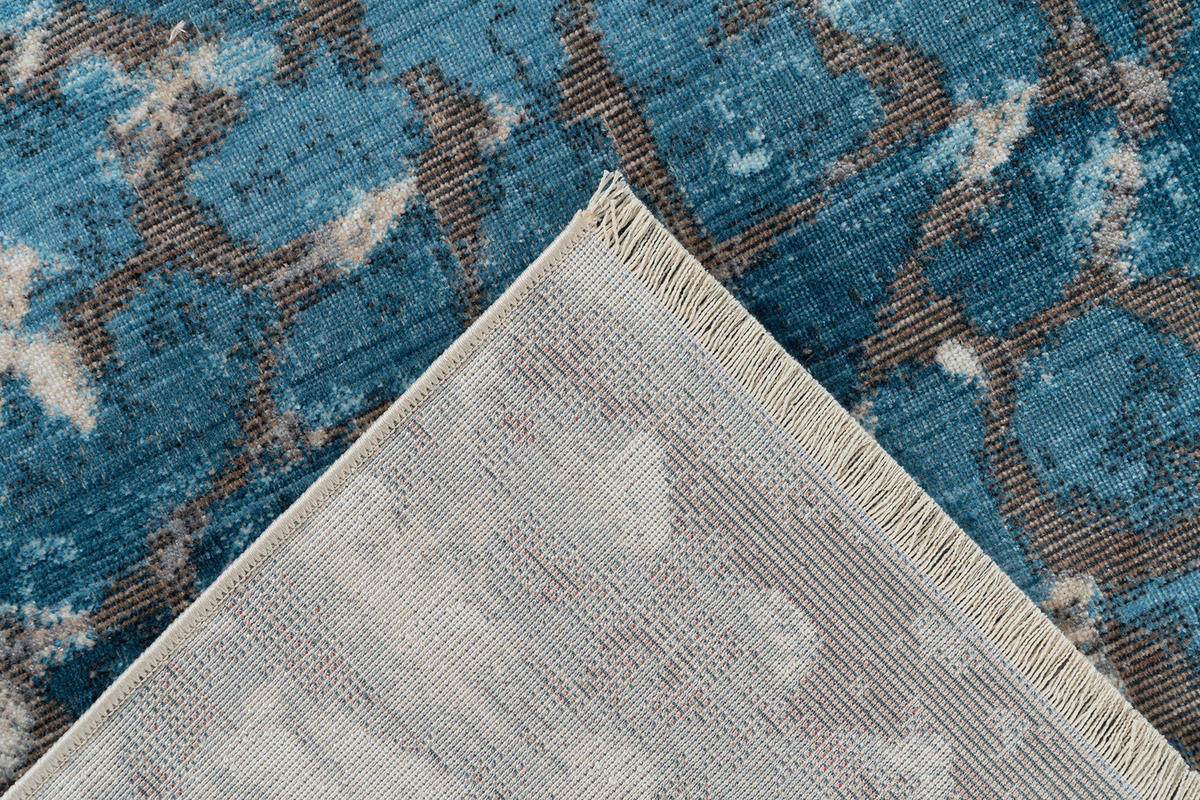 Kayoom Kurzflorteppich Milan 425 mehrfarbig B/H/L: ca. 80x0,5x150 cm Milan 425 - blau/mehrfarbig (150,00/80,00/0,50cm) - Kayoom