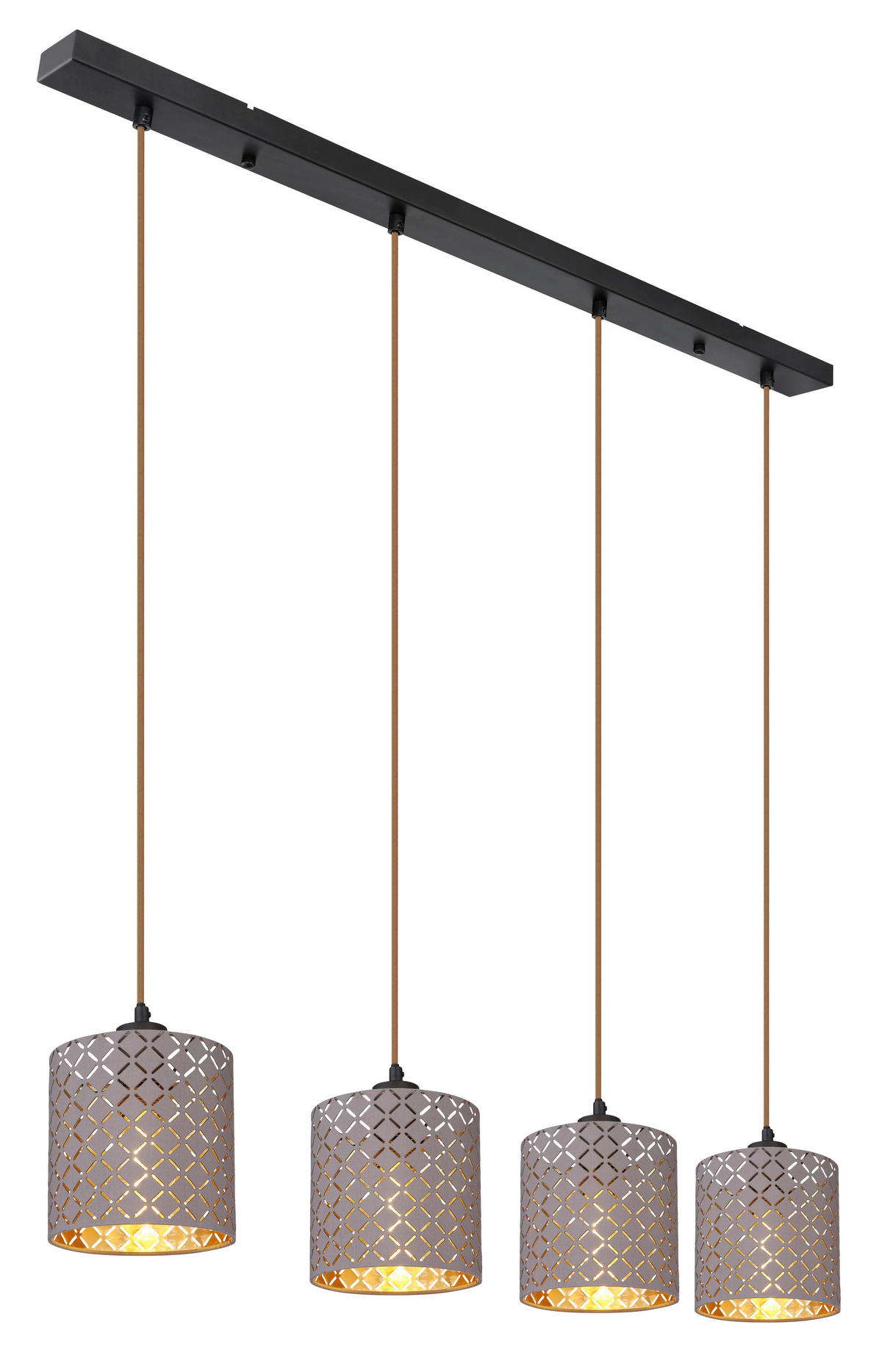 GLOBO Tischleuchte schwarz Metall B/H/T: ca. 16x150x98 cm E27 4 Brennstellen CINDY - schwarz (16,00/150,00/98,00cm) - GLOBO
