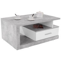 Couchtisch Iguan Beton Optik weiß Nachbildung B/H/T: ca. 110x45x67 cm Iguan - Beton/weiß (110,00/45,00/67,00cm)