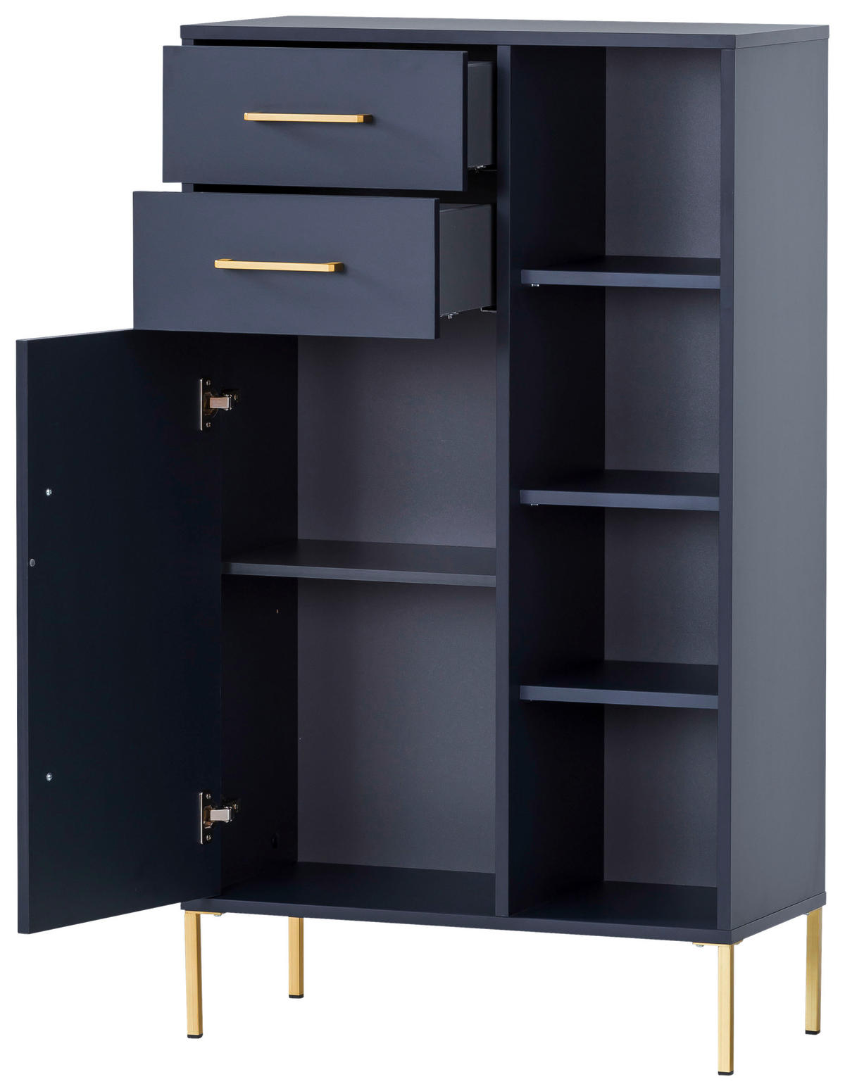 Midischrank Kent dunkelblau B/H/T: ca. 67,1x117,4x33,1 cm Kent - dunkelblau (67,10/117,40/33,10cm) - Möbelpartner