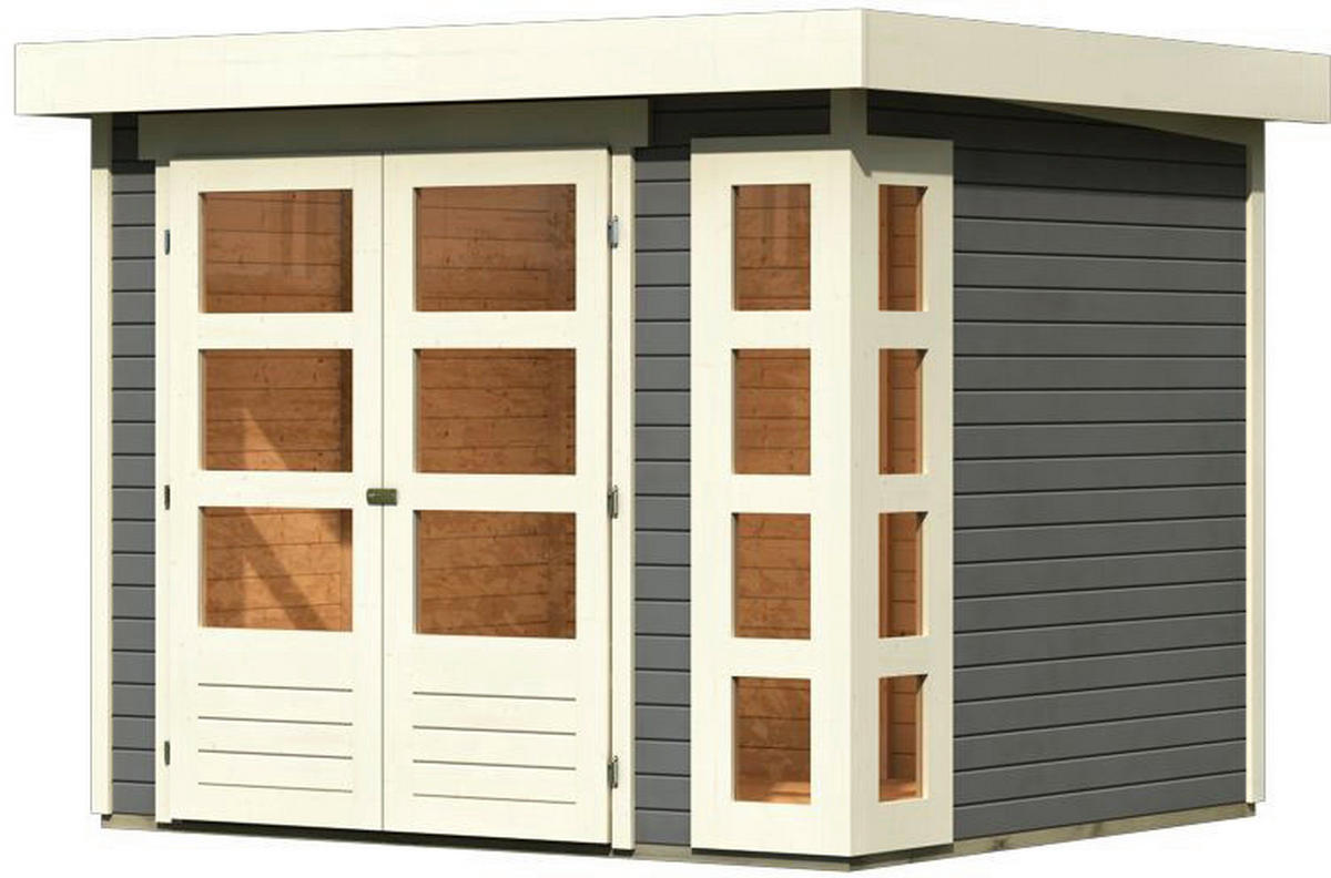 Karibu Gartenhaus Felipo 1 Terragrau B/H/T: ca. 242x217x211 cm Felipo 1 - Terragrau (242,00/217,00/211,00cm) - Karibu