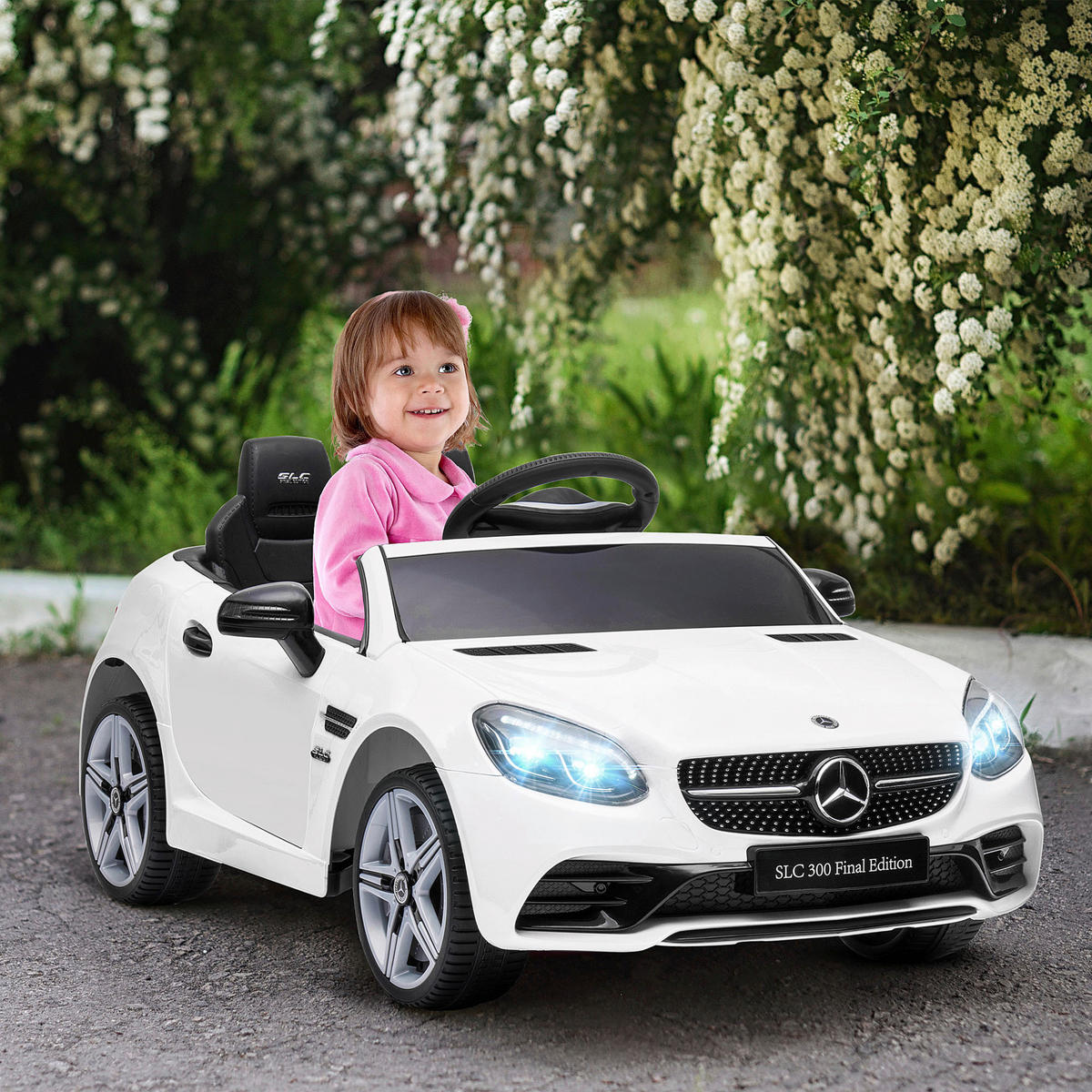 AIYAPLAY Kinder-Elektroauto weiß B/H/L: ca. 62,5x44x107 cm Kinder Elektroauto - weiß (107,00/62,50/44,00cm) - AIYAPLAY