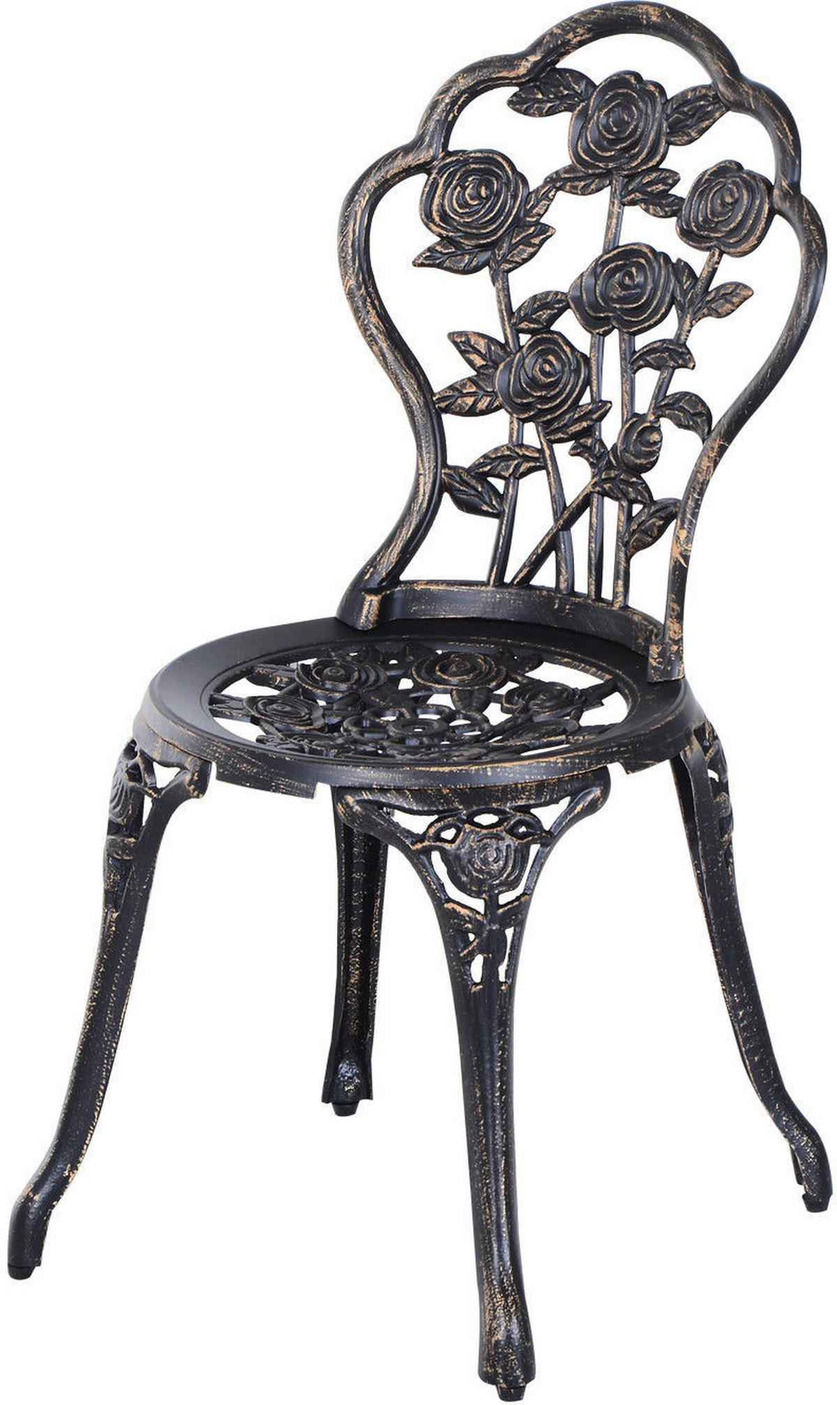Outsunny Bistro-Set bronze Alu B/H/L: ca. 60x67x60 cm Bistro-Set - bronze (60,00/60,00/67,00cm) - Outsunny