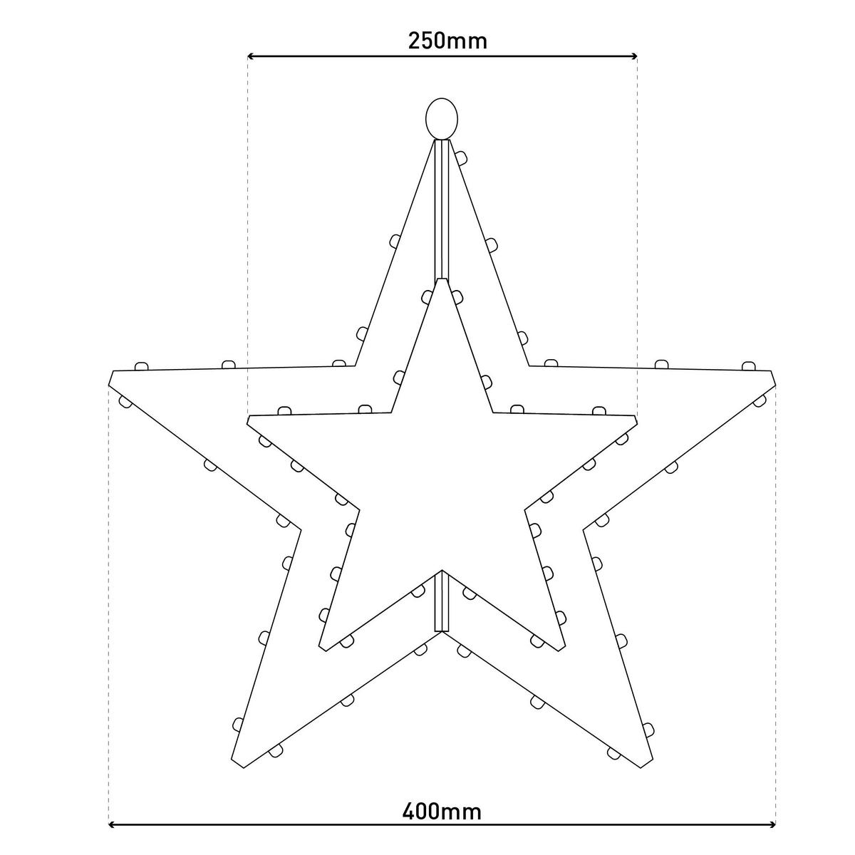 Näve Leuchten LED-Dekoartikel LED Weihnachtsartikel STERN - gold (40,00/40,00/40,00cm) - Näve Leuchten