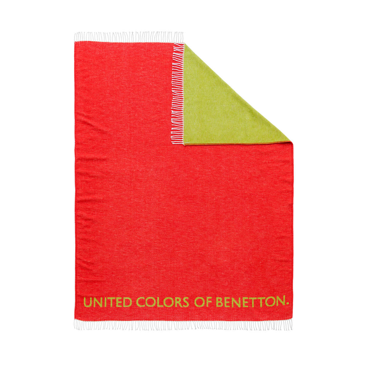Wohndecke Rainbow grün Baumwolle B/L: ca. 190x140 cm Rainbow - rot/grün (190,00/140,00cm) - BENETTON