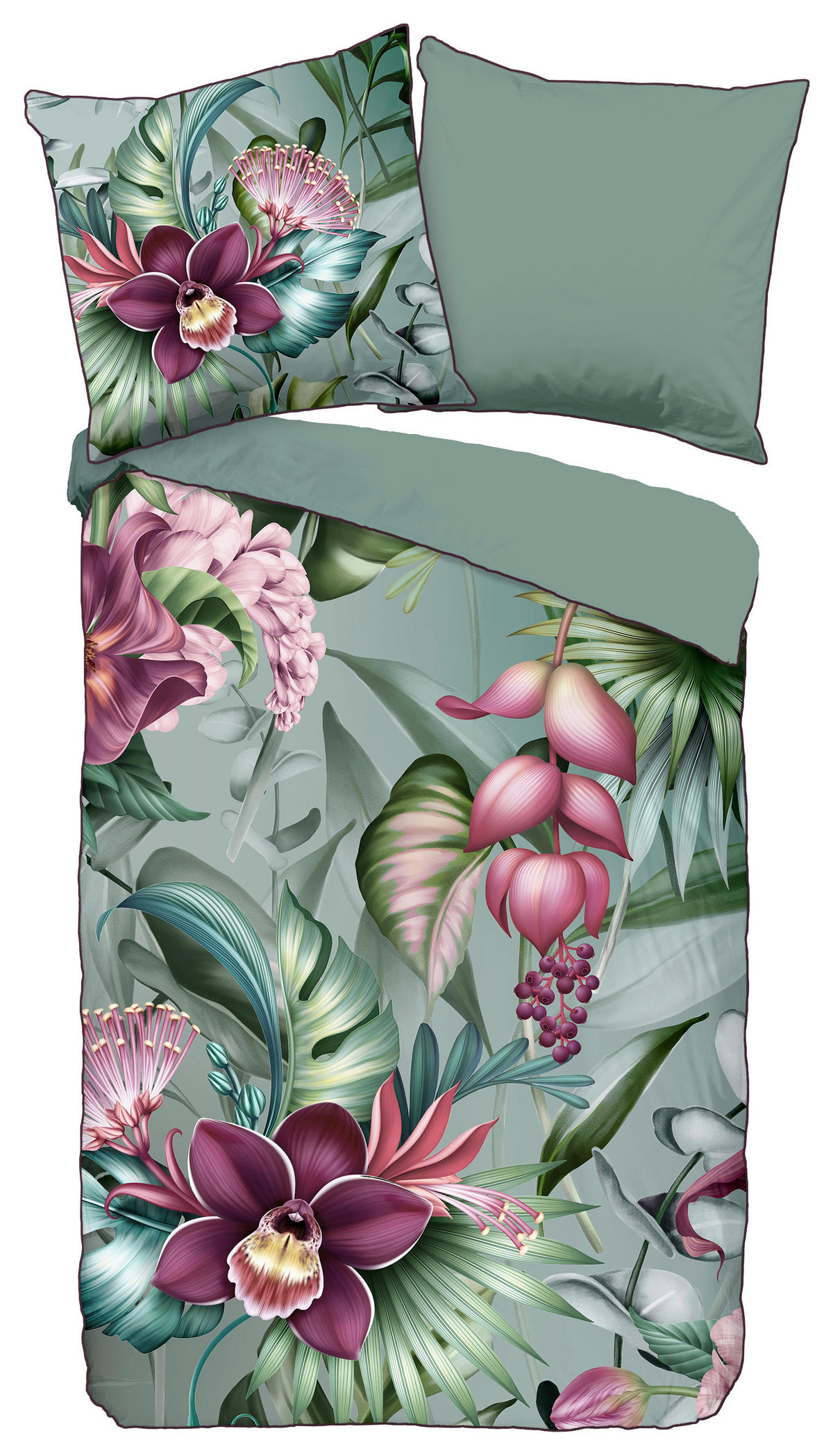 Baumwoll Bettwäsche Allison Satin Allison - Multi (155,00/220,00cm) - Descanso